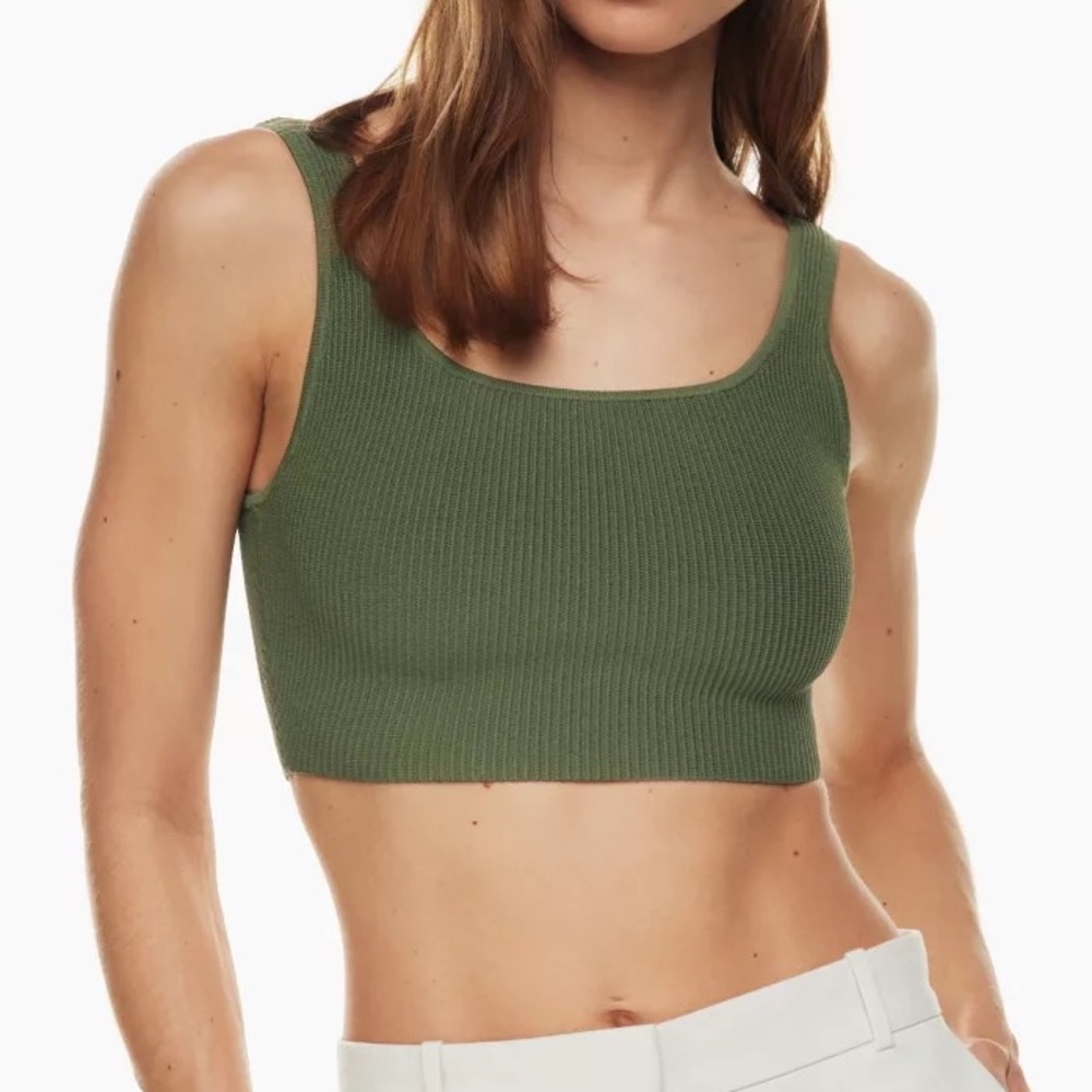 Babaton XS Sculpt Knit Crop Top